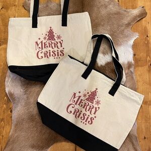 Canvas Tote Bags Brand New! Zipper closures!